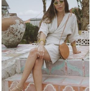 MAGDALENA KIMONO ROMPER (100% LINEN, LIGHT FLAX)